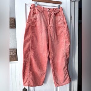 NWT Anthropologie Stylish peach/Salmon  Corduroy Pants